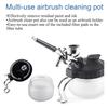 Airbrush Cleaning Kit: Waste Pot, Cleaner, Scraper, Needles & Brushes