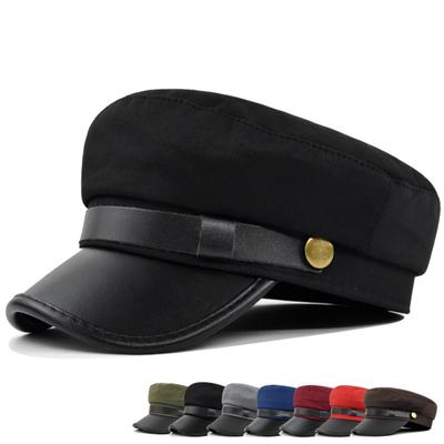 Berretto Colore Solido Ampia Visiera Stile Retrò Cappello Casual Protezione Solare Mantenere Caldo Copricapo Autunno Inverno Cappello Cappello da Capitano Streetwear Accessori Donna