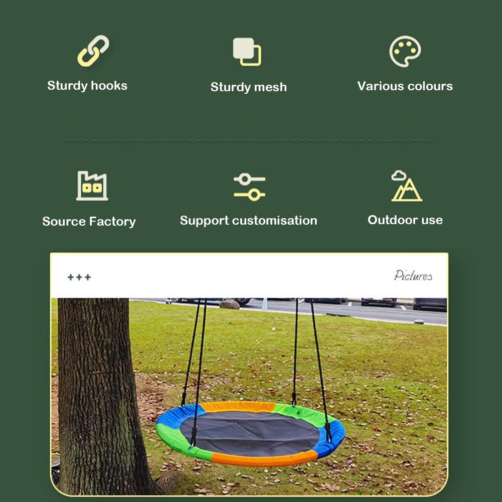 Flying Swing 300KG Weight Capacity Flying Saucer Round Tree Swing Play Set 900D Oxford with Adjustable Ropes for Kids and Adults