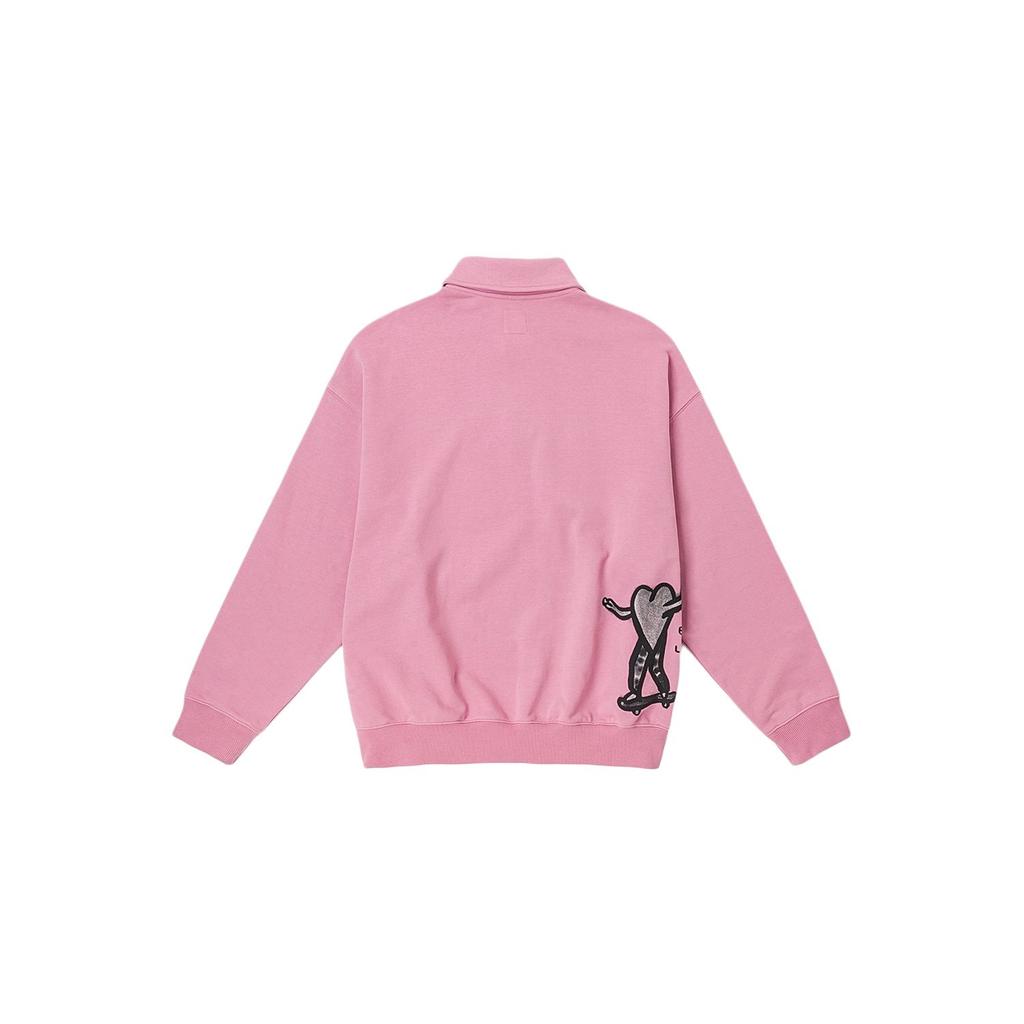 Vans Pullover FW24 Asian Art Alliance Collection Logo Fashion Collar Long Sleeve Sweatshirt Women Sweatshirt Dusty-Pink VN000KDTC3S