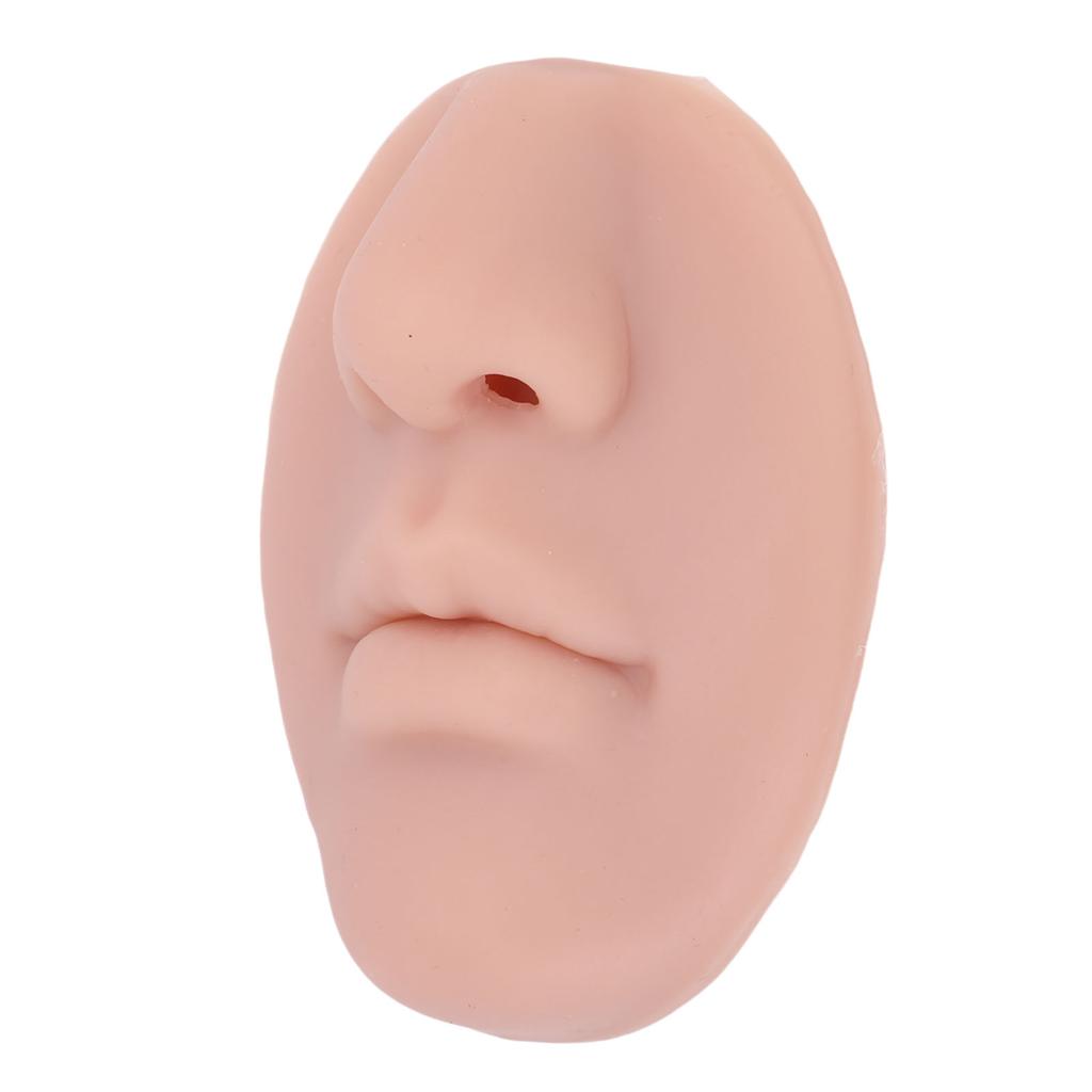 5D Silicone Nose Mouth Model Soft Simulating Lip Piercing Practice Model for Jewelry Display Teaching