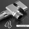 Brass Stop Valves for Kitchen Bathroom Use 1/2Inch Inlet and Outlet 1/4 Turn With Adapter for Hot and Cold Water Use