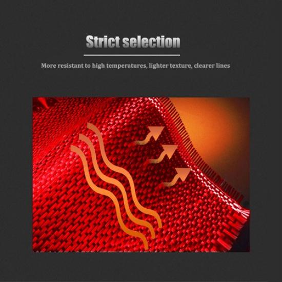 Red Carbon Fiber Central Console Cover Trim For Tahoe/Silverado/Sierra Type C