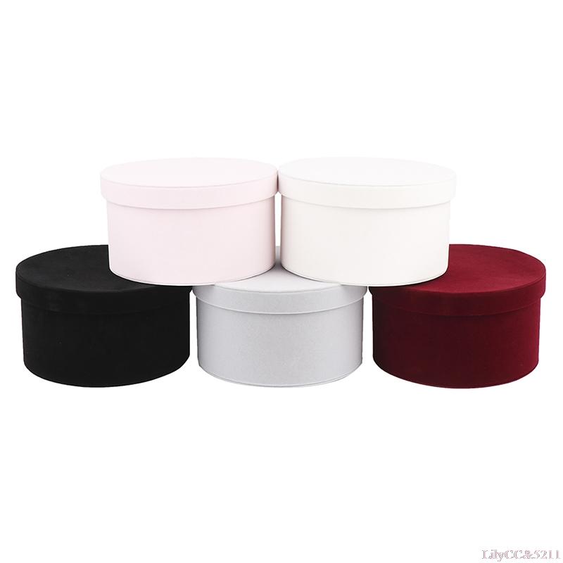 1 Round Flower Box Florist Gift Party Box Decoration with Lid Rose Box Valentine's Day Florist Gift Party Packaging Box