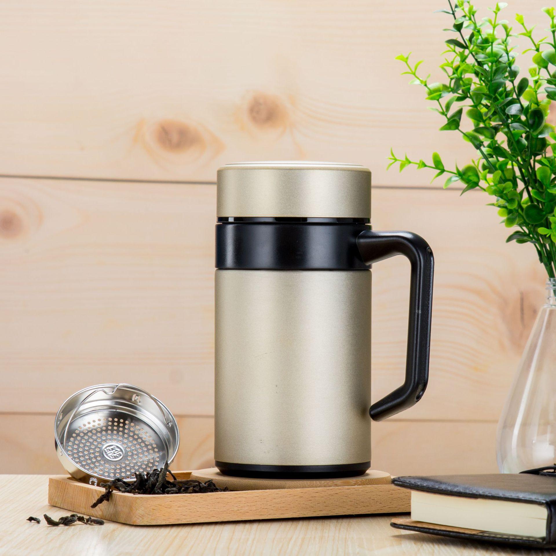 

Steel Thermos Cup Gift Mens Business Office Handled Cup Filter Tea Cup Durable Durable Useful Useful Safe Safe 400ml