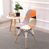 1pc Printed Shell Chair Cover Stretch Dustproof Dining Seat Covers Anti-slip Anti-dirt Office Chair Slipcover for Bedroom Study