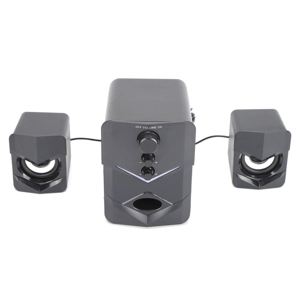 Sounder Speaker Wired Multimedia Desktop Stereo Speaker with Subwoofer for Home Computer Laptop