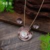 New enamel color irregular lotus leaf stud earrings pendant set women's fashion simple lotus leaf necklace
