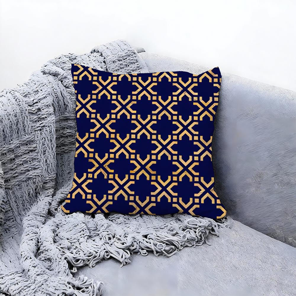 Boho Moroccan Pattern Style Cushion Cover Premium Comfort Reversible Pillow Cove Two In One Design for Any Room Car Interior