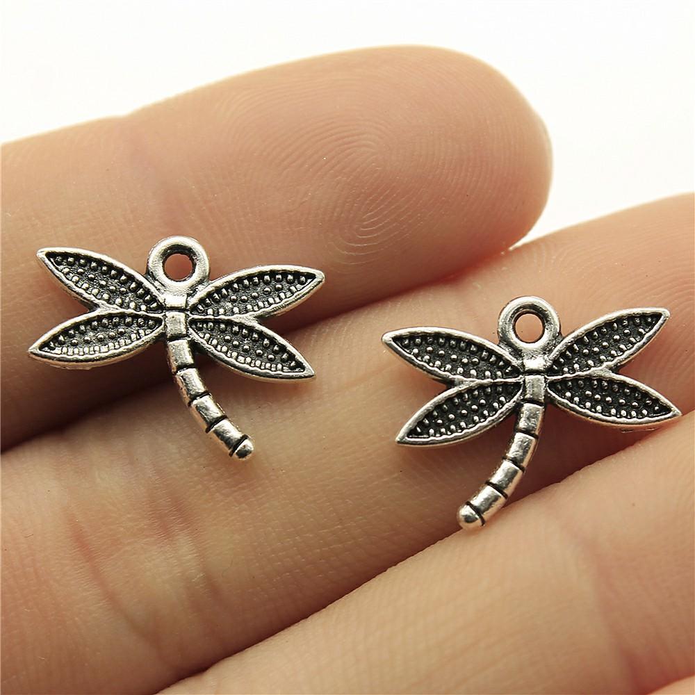 20pcs Dragonfly Charms Antique Silver Color Dragonfly Charms Pendants For Bracelets Dragonfly Charms Making Jewelry