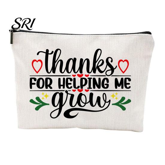 Travel Essentials Bag Cosmetic Teacher Theme Compact Toiletry Portable Zipper Close Storage for And Dressing Table Handbag Organizer