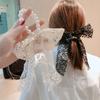 Elegante Spitze Stickerei Schleife Haargummis Einfarbige Retro Kopfschmuck Haargummis Süße Mädchen Prinzessin Haar Accessoires Geschenk Haarseil