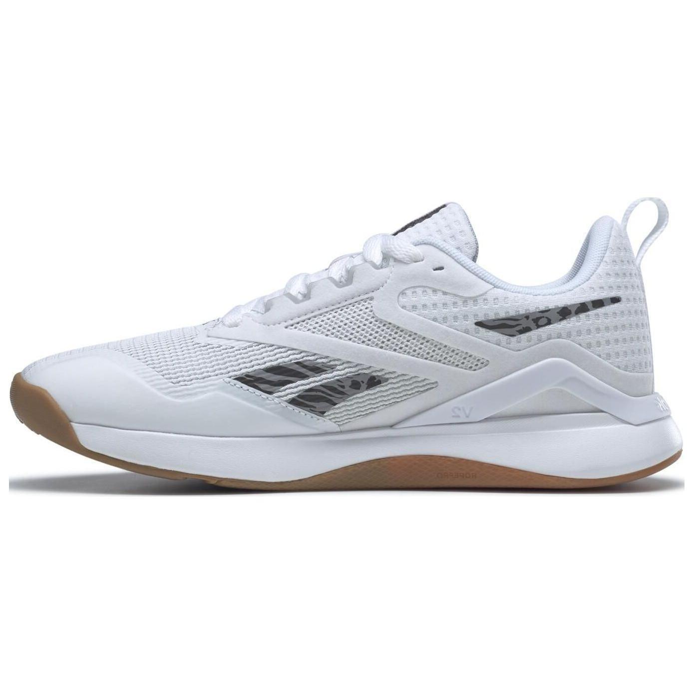(WMNS) Reebok Nanoflex TR 20 White Black Rubber Gum Women s HQ4224 EU 35.5