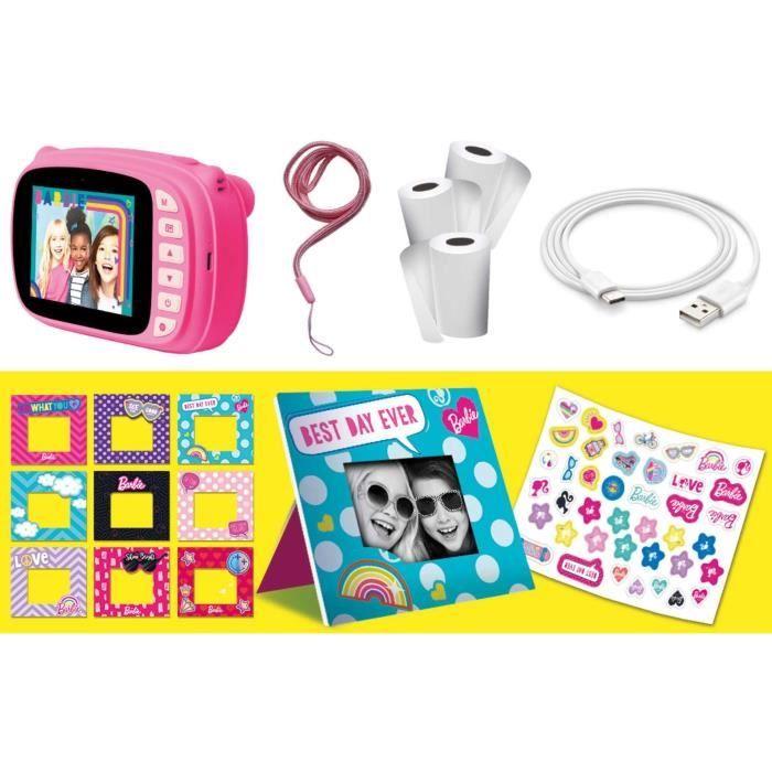 Appareil Photo Instantané - HI TECH - PRINT CAM - BARBIE - Double caméra, effets spéciaux, impression instantanée
