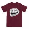 Camiseta Rage Comic Trollfac Anime Engraçado Hip Hop Manga Curta Tops Incríveis Verão Puro Gola Redonda 6XL Roupas