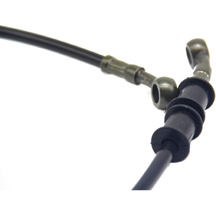 Stainless Steel Brake Hose, Motorcycle Braided Steel Brake Clutch - 90cm/35.4" Black, Pack of 1 for Street Motocross Bikes