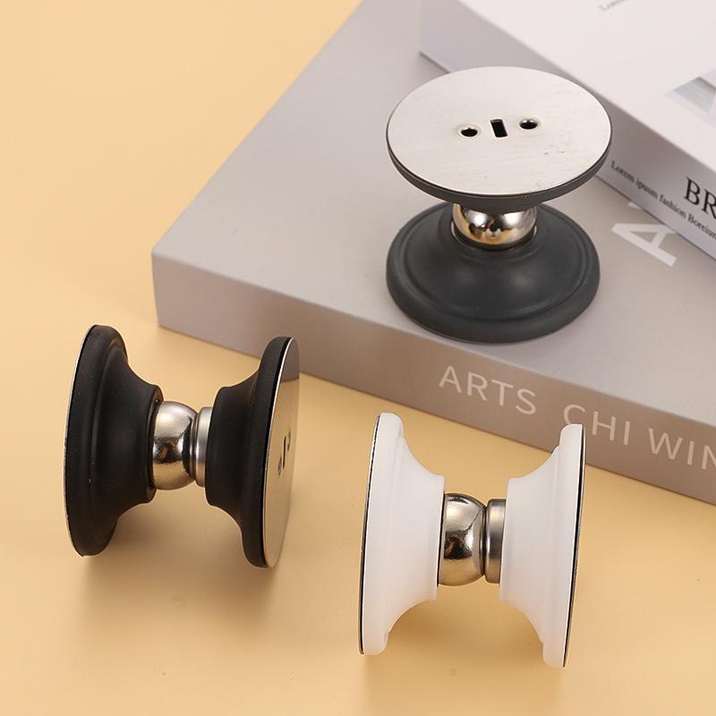 Magnetic Silicone Door Stopper: No-Drill, Anti-Collision Mini Stop for Wooden Bedroom Doors, Windproof Design.