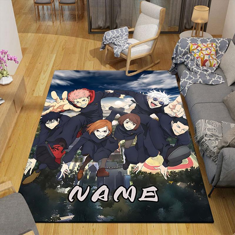 Custom 1Pc Jujutsu Kaisen Group Adventure Rug Office Carpet Indoor Outdoor Entrance Doormat Nonslip Soft And Comfortable Living Room D2915153