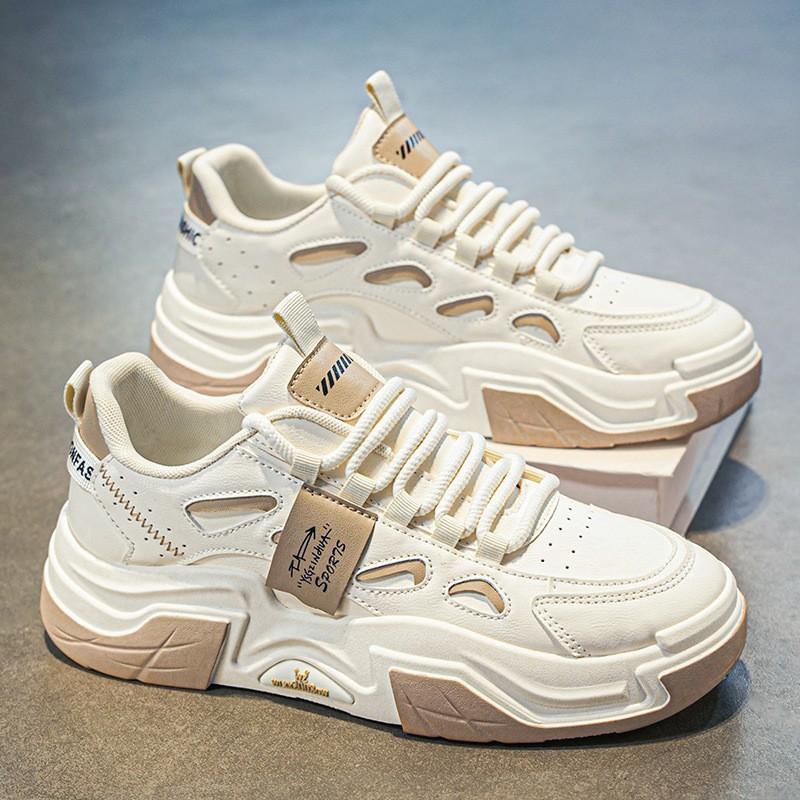 

Men s Shoes Breathable Small White Fashionable All-matching Platform Sole Sneakers Casual Skate Dad s 43