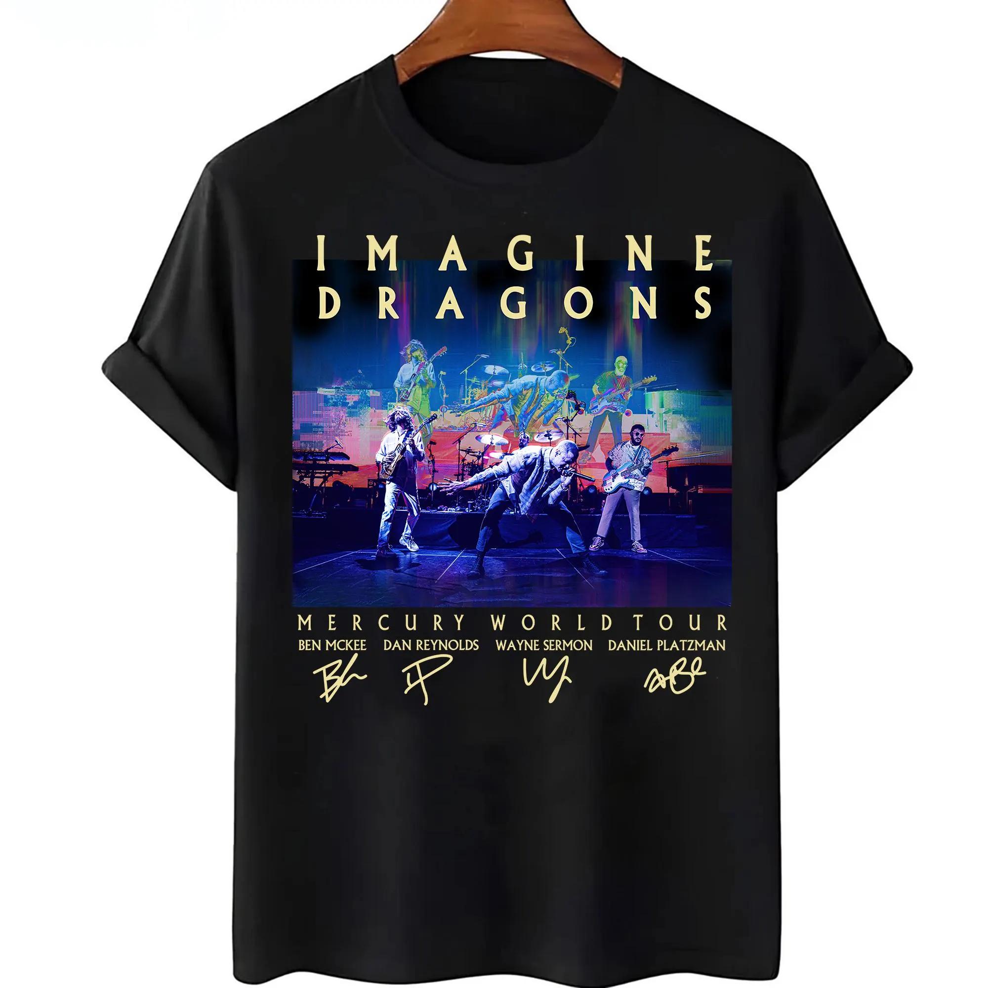 

Rock Band Imagine Dragons Vintage Tshirt Unisex and Women Summer Cotton Clothing Casual Fashion Short Sleeved Tee Streetwear M