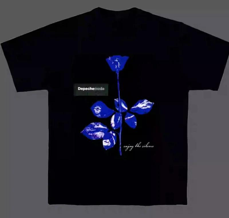 2025 Depeche Mode Rock Short Sleeve Rose Men's and Women's T-shirts Punk American Hip Hop Cotton Tshirts High Quality T-shirt