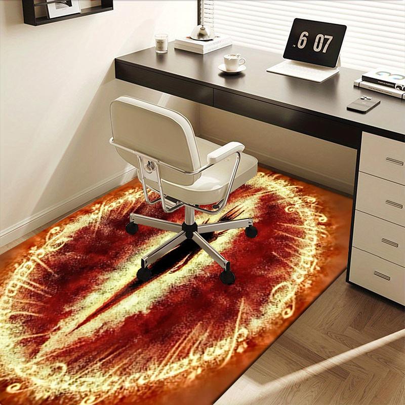 Eyes of Sauron,Dark Entity Polyester Office Carpet Chair Mats, Home Decor Dormitory Floor Protector with Anti-Skid Backing, Large Area Cover