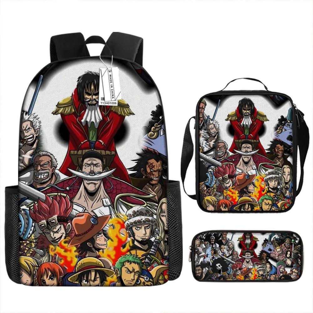 ONE PIECE Backpack Animation Schoolbag Primary School Students Third and Fourth Grades Light Burden Reduction Primary and Secondary School