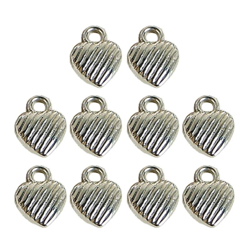 

10Pcs Love Heart Pendants DIY Necklace Bracelet Earrings Setting Pendant for Jewelry Making Findings Vanlentines Gift