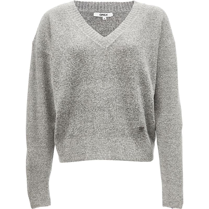 Only Women's V-Neck Colorblock Loose Knit Sweater