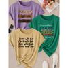 Spring and Summer Hot Sale Women's Clothing 3 Pack of round-neck short-sleeve shirts T Shirt Positive energy self-affirmation text print Sunlight