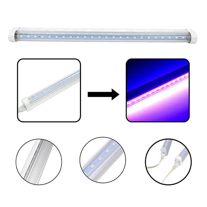 Portable LED UV Black Light Fixtures,DJ Equipment,11.8inch Black UV Light Bar 24 LED Strip Lights Party Club Stage Blacklight Halloween Home Decor