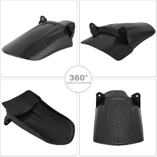 Motorcycle Rear Cushion Fender Mudguard for Surron Sur Ron Light Bee X/S Segway X260 X160 Electric Dirt Bike,Carbon Fiber Texture,PP Material