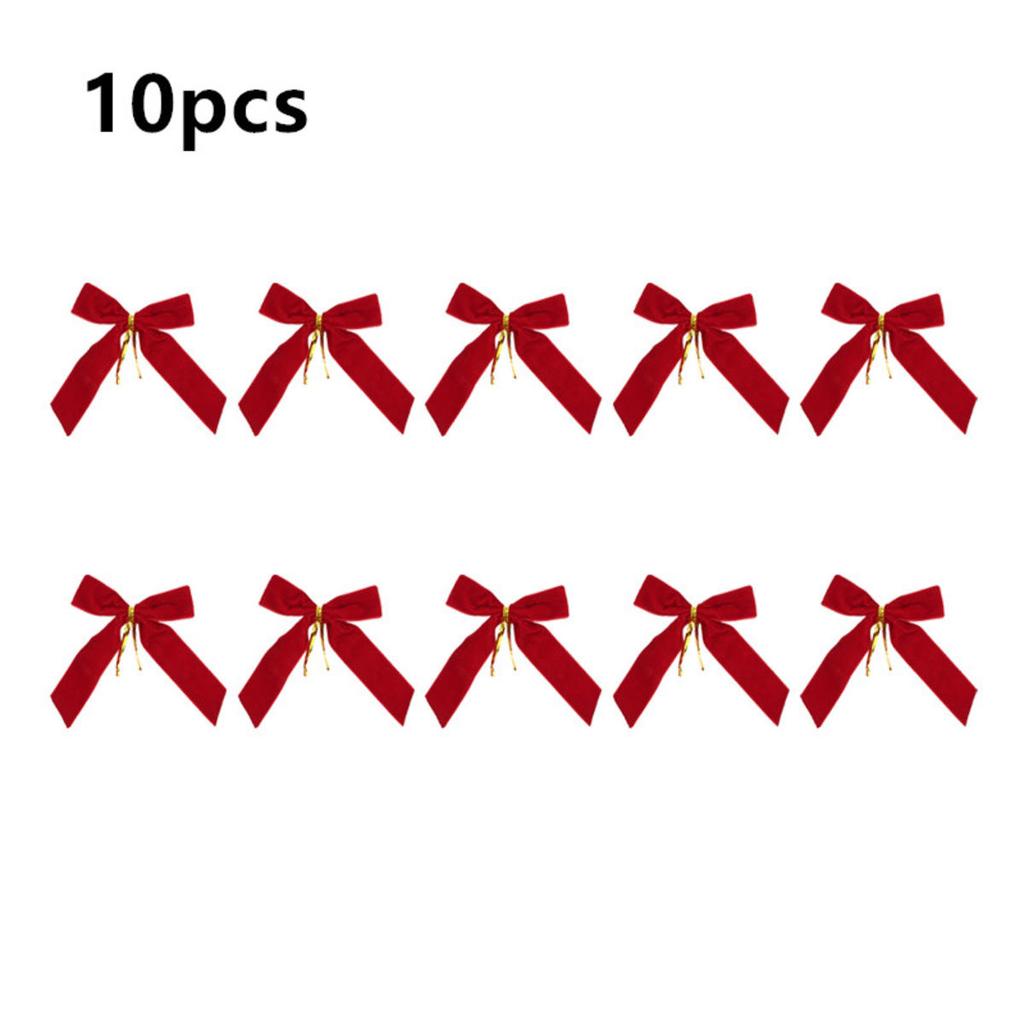 Small Velvet Christmas Bows for Christmas Tree Wreath Gift Wrapping Crafts Wedding Party Home Decor