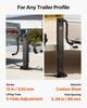 Heavy-Duty Trailer Jack, 5443 kg Load Capacity, Sidewind Square Direct Weld-on Trailer Jack with Handle Crank, Adjustable Drop Leg, 674 mm Travel for