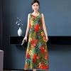 Stijlvolle en comfortabele spaghettibandjes katoenen jurk met bloemenprint voor dames in de zomer