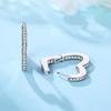 Elegant Heart Zircon Infinity Hoop Earrings Fashionable Advanced Temperament Jewelry For Women