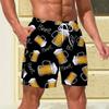 Pantaloni da Spiaggia Estivi da Uomo Stampati in 3D Moda Versatili Traspiranti Tendenza Casual Stile Vacanza