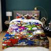 Sonic Bedding Set 3 Pieces Movie Cartoon Duvet Cover Set All Season Soft Lightweight Duvet Cover with Zipper Closure