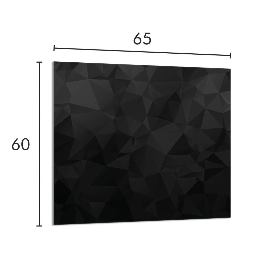PANEL SZKLANY DO KUCHNI 65x60 Czarna