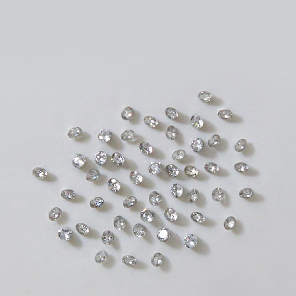 50PCS Nail Art Rhinestones Clear Crystal Rhinestones Nail Charms Round Nail Art Decals Decorations for Nail Salon Design