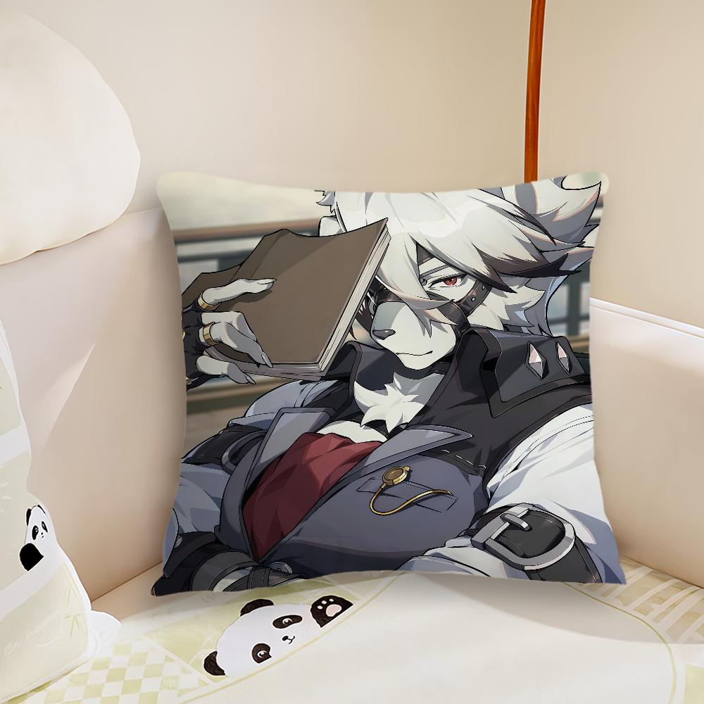 Game Zenless Zone Zero Lycaon cushion cover Plush Fabric Soft Double Sided Print Sofa Cushion Cover Throw Pillow Covers