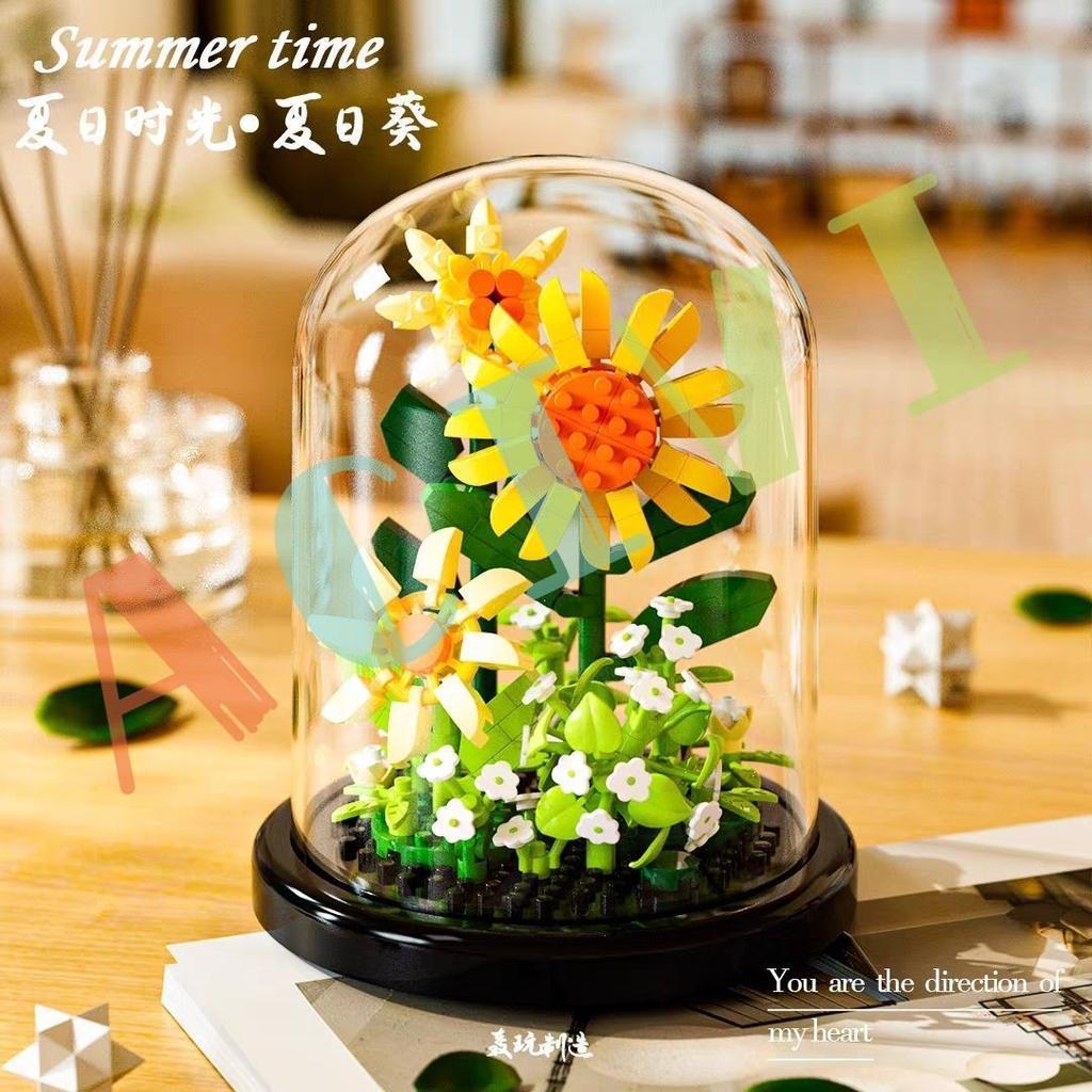 Diy Micro Blume Bausteine ​​Mini Ziegel Partikel Ewige Leben Blumen Hause Dekoration Montage Puzzle Spielzeug Kinder Geschenk