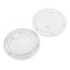 2PCS Boat Hatch Deck Plates Non Slip Round Shape Thickened Rubber Ring Inspection Deck Plate with Detachable Cover White