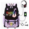 Zaino Sprunki Cartone Animato Anime per Ragazze Bambini Zaino per Laptop Borsa Scolastica