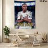Custom Name Kylian Mbappé Wall Tapestry Aesthetic Wall Hanging Printed Fabric Blanket Decorative Tapestries for Bedroom Living Room Home Decor