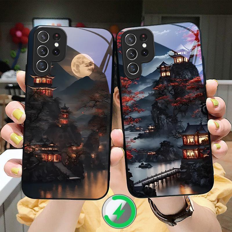 Moonlight Fairy Trail Suitable For Samsung Galaxy S25 Ultra S20 FE S21 S22+ S23 Plus S24 S26 Edge magnetism Glass Phone Casee
