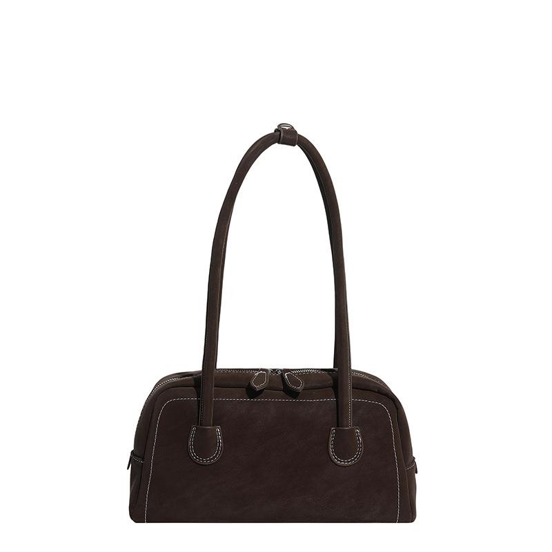 Borsa a spalla retrò piccola, Borsa a tracolla singola, Grande capacità per il pendolarismo, Borsa a sacco Boston