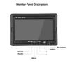 High-definition 7-inch Desktop Car Monitor 12V Truck, School Bus and Bus Reversing Image 24V Car Universal