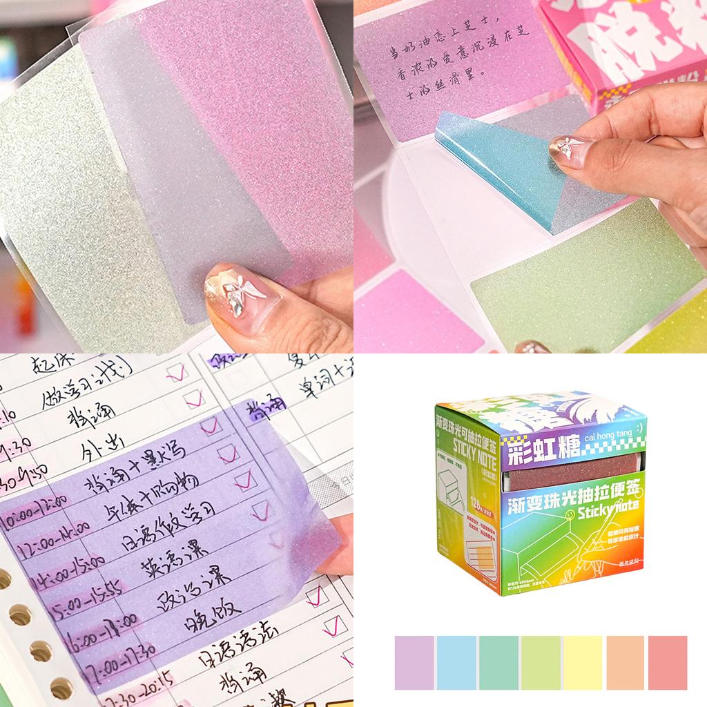 126 Sheets Cute Writing Notes Paper Small Pull out Type Clear Note Pads Pull Out Writing Notes Pop up Sticky Notes