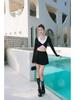 Women's Korean Color Block One-Piece Swimsuit - Slimming Split Dress Style for Vacation